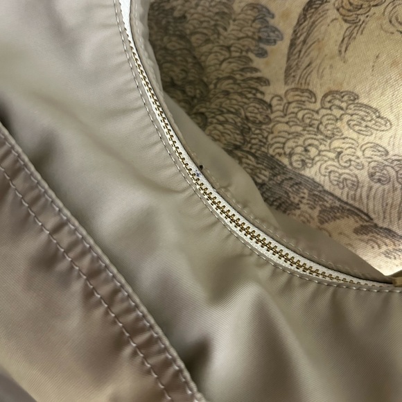 Brahmin Nylon Leather Crossbody Shoulder Hand BagTaupe & Cream - Picture 5 of 8